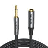 Ugreen AV190 audio kábel 3.5mm mini jack M/F 2m, sivý