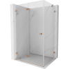 Mexen Lunar-F, skladací sprchový kút ľavý 85 x 80 cm, 8mm číre sklo, profil medená matná, 836-085-080-65-00-L