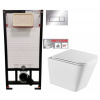 DEANTE Podstavný rám, pre závesné WC misy + SLIM tlačidlo chrom + WC INVENA FLORINA WITH SOFT se sedlem RIMLESS CST_WC01 051P FL1