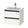 Duravit Ketho.2 Umývadlová skrinka, 55x61x48 cm, 2 zásuvky, matná biela K25262018180000