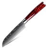 IZMAEL Kuchynský nôž Onomiči Small Santoku /Hnedá 11.5 cm