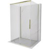 Mexen Rox-3S, 3-stenný sprchový kút 145 x 85 cm, 8mm číre sklo, zlatý profil, 8C2-145-085-50-00-3S