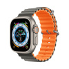 Devia Deluxe Series Sport6 Silicone Two-tone Band 40/41mm - Gray/Orange 6938595381614