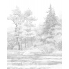 ZUTY Bodkovanie - JESENNÝ LES NA JAZERE Rámovanie: bez rámu a bez vypnutia plátna, Rozmer: 80x100 cm