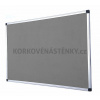 Nehorľavá textilná nástenka AL rám 240 x 120 cm (sivá)