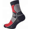 Knoxfield Basic Unisex ponožky 03160040 čierna/červená č.41