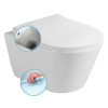 Sapho AVVA CLEANWASH závěsná WC mísa, s bidetovou sprškou, Rimless, 35,5x53cm, bílá
