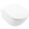 Villeroy & Boch Subway wc misa s pomaly sa sklápajúcim sedadlom závesné bez oplachovacieho kruhu biela 4670T901