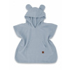Detské mušelínové. pončo lux s kapucňou Teddy, rýchloschnúci, jeans 110/122