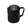 Džbán na spenenie mlieka s odmerkou, čierny nerezový hrnček 330 ml