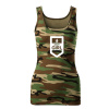 DRAGOWA dámske tielko army girl, maskáčová 180g/m2 - XXL