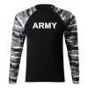 DRAGOWA Fit-T tričko s dlhým rukávom army, metro 160g/m2 - L