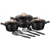BERLINGERHAUS BERLINGERHAUS Sada hrncov s mramorovým povrchom 10 ks Black Rose Collection BH-6154 (BH-6154)