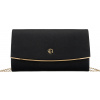 Rovicky Čierna elegantná listová kabelka so zlatými detailmi R-XS028-1