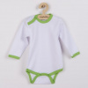 NEW BABY Dojčenské body New Baby so zeleným lemom - 56