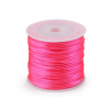 Šnúra Ø1mm saténová návin 30m Variant: 27 ružová neon, Balenie: 1 ks