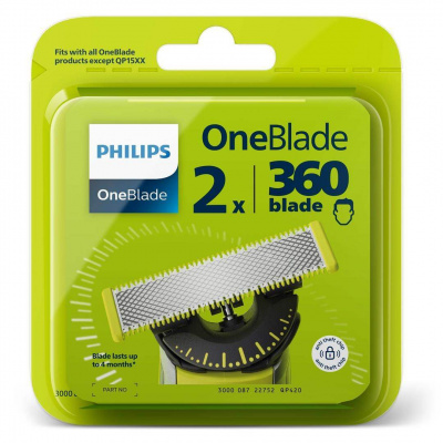 Philips OneBlade 360 QP420/50 náhradní břity, 2 ks QP420/50