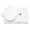 Baby Nellys Mušelínová sada GOOSE Teddy 30x35cm 70x100cm 2D biela