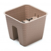 Kvetináč na zábradlie RATOLLA 28 cm - farba: mocca (Prosperplast DRLB280-7529U)