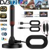 VÝKONNÁ POZEMNÁ ANTÉNA DVB-T2 IZBOVÁ TV HD 4K LTE ZOSILŇOVAČ MAGNET