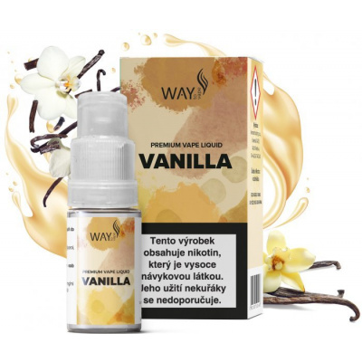 Liquid WAY to Vape Vanilla 10ml 12mg (Sladká chuť vanilky s jemnými tóny šlehaného krému..)
