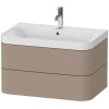 DURAVIT Happy D.2 Plus c-shaped závesná skrinka s nábytkovým umývadlom s otvorom, 2 zásuvky, 775 x 490 x 480 mm, plátno, HP4347O7575