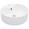 zahrada-XL Umývadlo s prepadom 36x13 cm keramické biele 143911