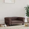 vidaXL Pelech pre psa hnedý 70x45x30 cm umelá koža - Hnedá - 78572-33070