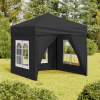 zahrada-XL Skladací párty stan s bočnicami antracitový 2x2 m 93502