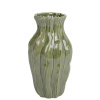 Váza z porcelánu s reakčnou glazúrou zelená D.14.5cm H.26cm