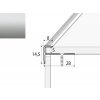 Schodový profil C24 STRIEBRO 2,7m ( F profil - 5mm) - kus