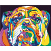 ZUTY Maľovanie podľa čísel FAREBNÝ BULLDOG Rámovanie bez rámu a bez vypnutia plátna Rozmer 80x100 cm