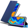 Koženkový obal Huawei P30 Lite – Flip Cover – tmavo-modrá