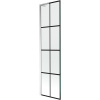 Mexen Next L, 1-krídlová vaňová zástena 50 x 150 cm, 6mm číre sklo-čierny vzor, chrómový profil, 895-050-000-03-77-01