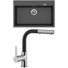 Set Sinks (dřez Maximo 780 Metalblack 74 + baterie Enigma S Metalblack 74) MA78074ENSGR74