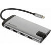 Verbatim USB-C dokovací stanice na USB-C 3.1, 3x USB-A 3.0, HDMI, Gigabit Ethernet, SD/microSD 49142