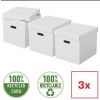 Esselte Home, set 3 ks, krychlový, bílá 628288