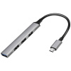 LogiLink UA0392 4 porty USB Hub s konektorom USB C hliníkovo sivá; UA0392