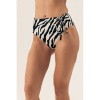 Esotiq Zibraz Vyššie plavkové nohavičky so zebrím vzorom - barva:ESO01X/smotanová, velikost:L