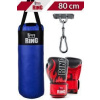 Dětský boxovací SET RING SPORT, pytel 80 x 30 cm 10kg, rukavice, držák, modrý Velikost: 8oz