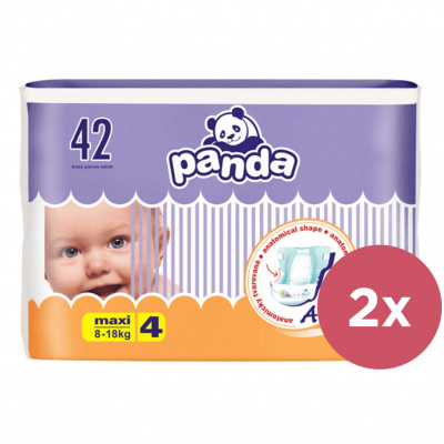 2x BELLA PANDA Plienky jednorazové 4 Maxi (8-18 kg) 42 ks