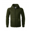 MALFINI TRENDY ZIPPER 412 / Detská celozapínacia klokanka s kapucňou - military 158