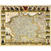 EBERHARD CLOPPENBURGH (?-?): Mapa Nemecka. Kolorovaná medirytina. Amsterdam, 1630. Druh potlače: Plagát rozmer 100x82(papier posterový, 200g, satinovaný) - Reprodukcia dekoračnej historickej mapy na s