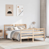 vidaXL Posteľný rám s čelom 140x190 cm borovicový masív 3306676