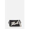 KABELKA KARL LAGERFELD K/SKUARE FLAP CB GRAINY BLACK/WHITE