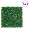 vidaXL Umelý plot z listových kríkov 24 ks zelený 50x50 cm - 38615-180182