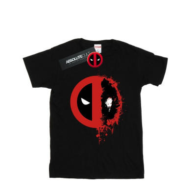 Marvel - Tričko "Deadpool Split Splat Logo" pre mužov BI22721 (XL) (Čierna)