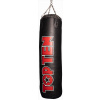 TOP TEN Punching bag, Heavy Bag “Genuine Leather” (filled) - black, size 120 cm Size: 120 cm, Color: Black