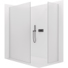 CERANO - Sprchová zástena Walk-in Crystal TL/P - 8 mm - bezvzperový systém - čierna matná, mliečne sklo - 120x60 cm