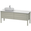 DURAVIT Luv stojaca skrinka pod umývadlo vľavo, pod dosku, 4 zásuvky, 1733 x 570 x 743 mm, taupe matná lakovaná, LU9568L6060